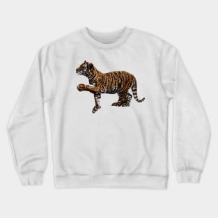 Amur tiger cub illustration Crewneck Sweatshirt